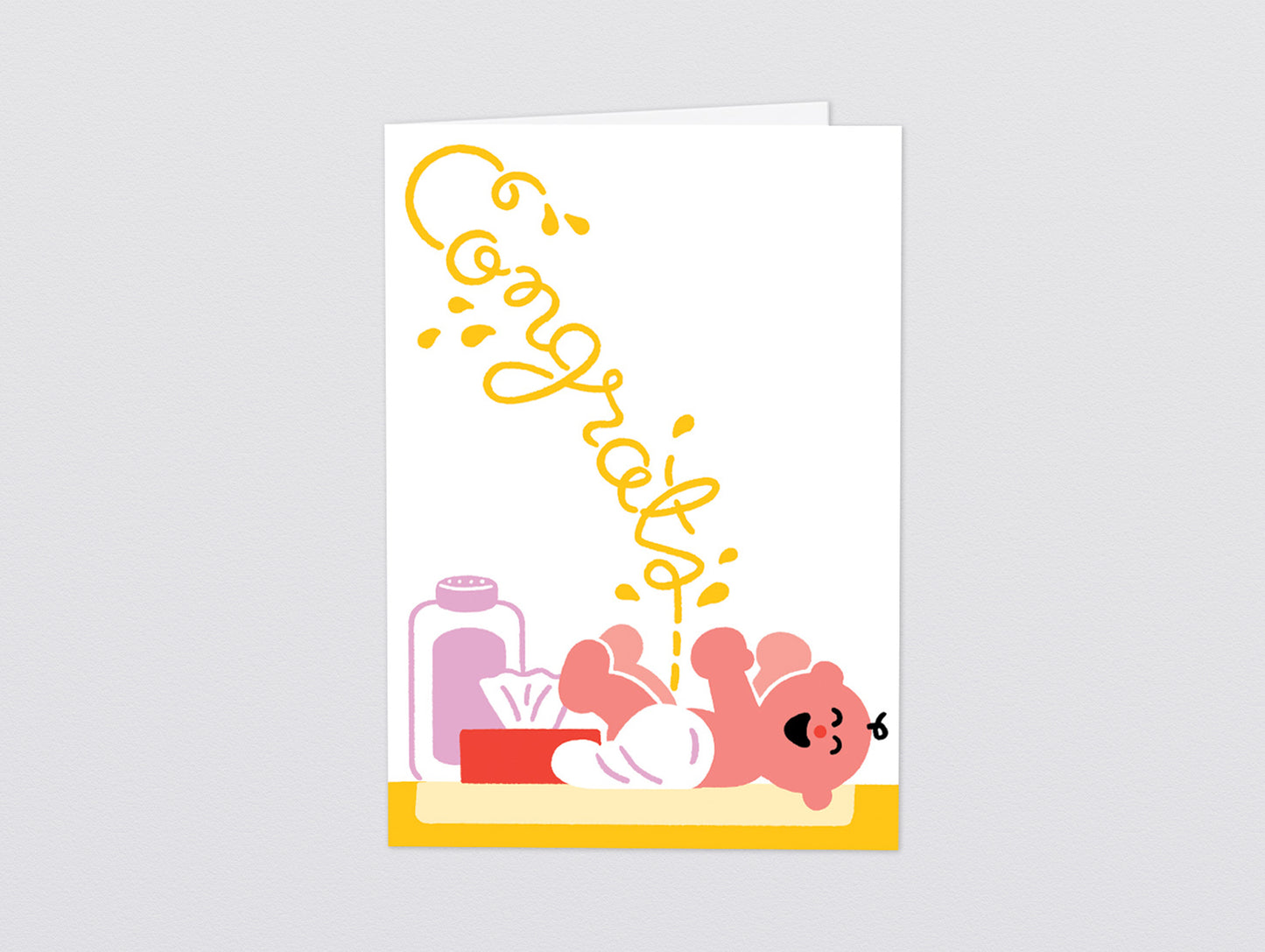 'Congratulations New Baby' Greetings Card by Wrap