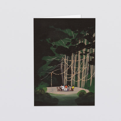 Dinner In The Forest Art Card by Wrap