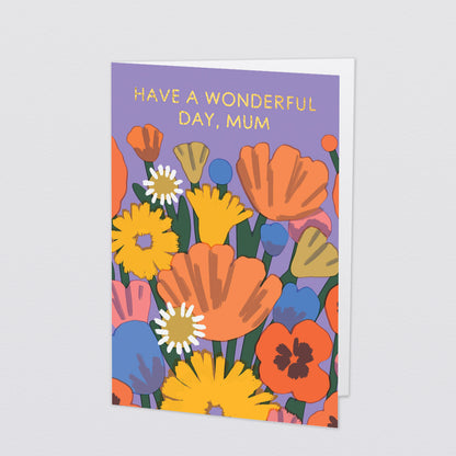 'Wonderful Mum' Greetings Card by Wrap