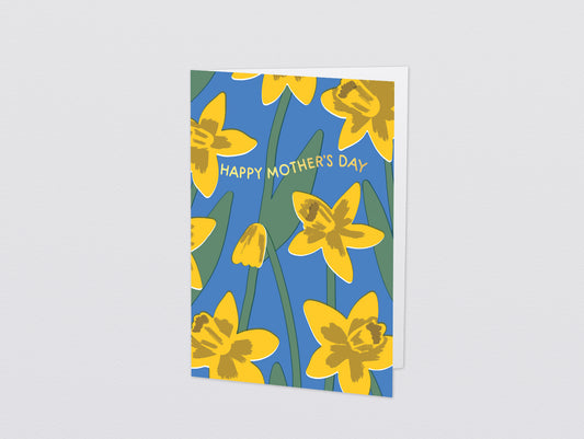 'Mother's Day Daffodils' Foiled Greetings Card by Wrap