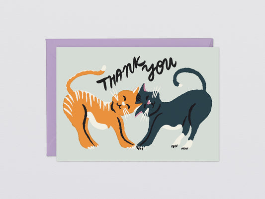 'Thank You Cats' Greetings Card by Wrap