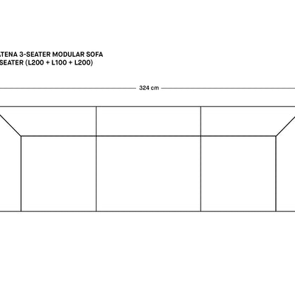 Catena 3-Seater Modular Sofa