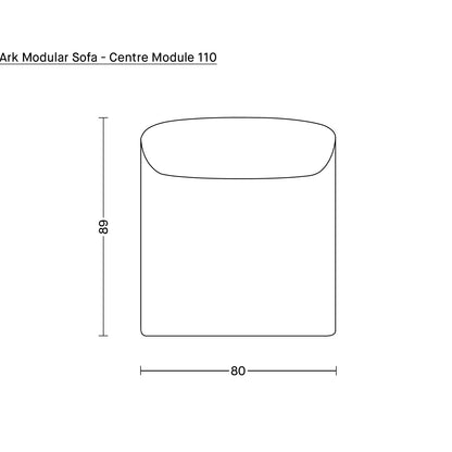 Ark Modular Sofa - Individual Modules by Normann Copenhagen / Centre Module 110
