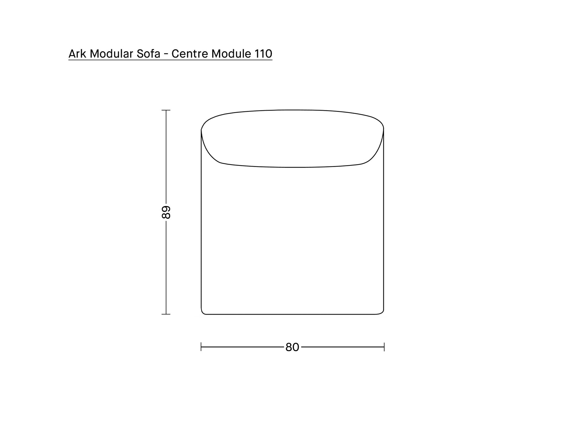 Ark Modular Sofa - Individual Modules by Normann Copenhagen / Centre Module 110