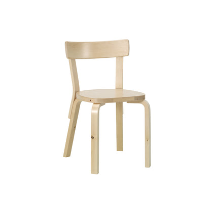 Chair 69 by Artek - Matt Lacquered Wild Birch Frame / Wild Birch Veneer Seat