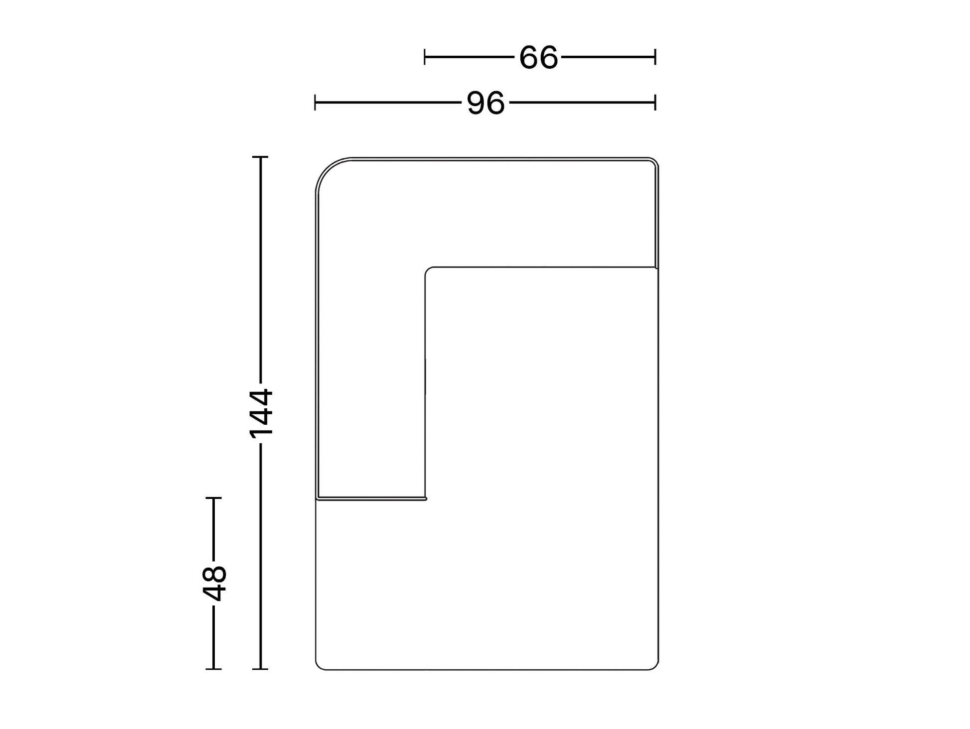 Eave Modular Sofa 96 - Individual Modules by Audo Copenhagen / Chaise Longue Module / Left Armrest (Sitting Right)