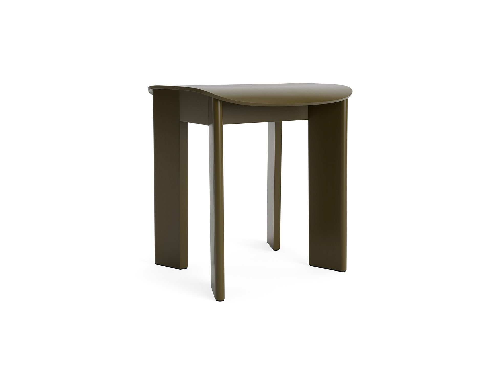 Chisel 10 Stool by HAY - Green Umber Lacquered Beech