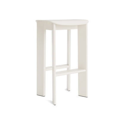 Chisel 30 Bar Stool High by HAY - Cream White Lacquered Beech