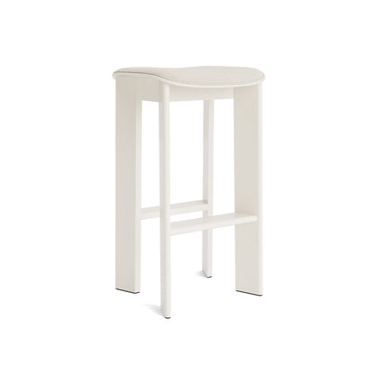 Chisel 30 Bar Stool Seat Upholstery by HAY - High / Cream White Lacquered Beech / Mode 011