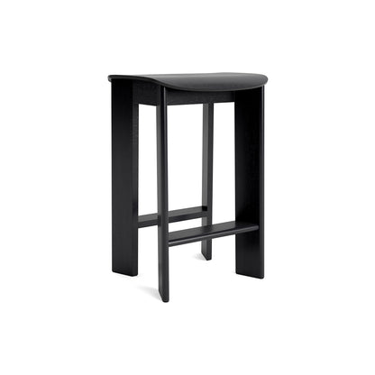 Chisel 30 Bar Stool Low by HAY - Black Lacquered Oak