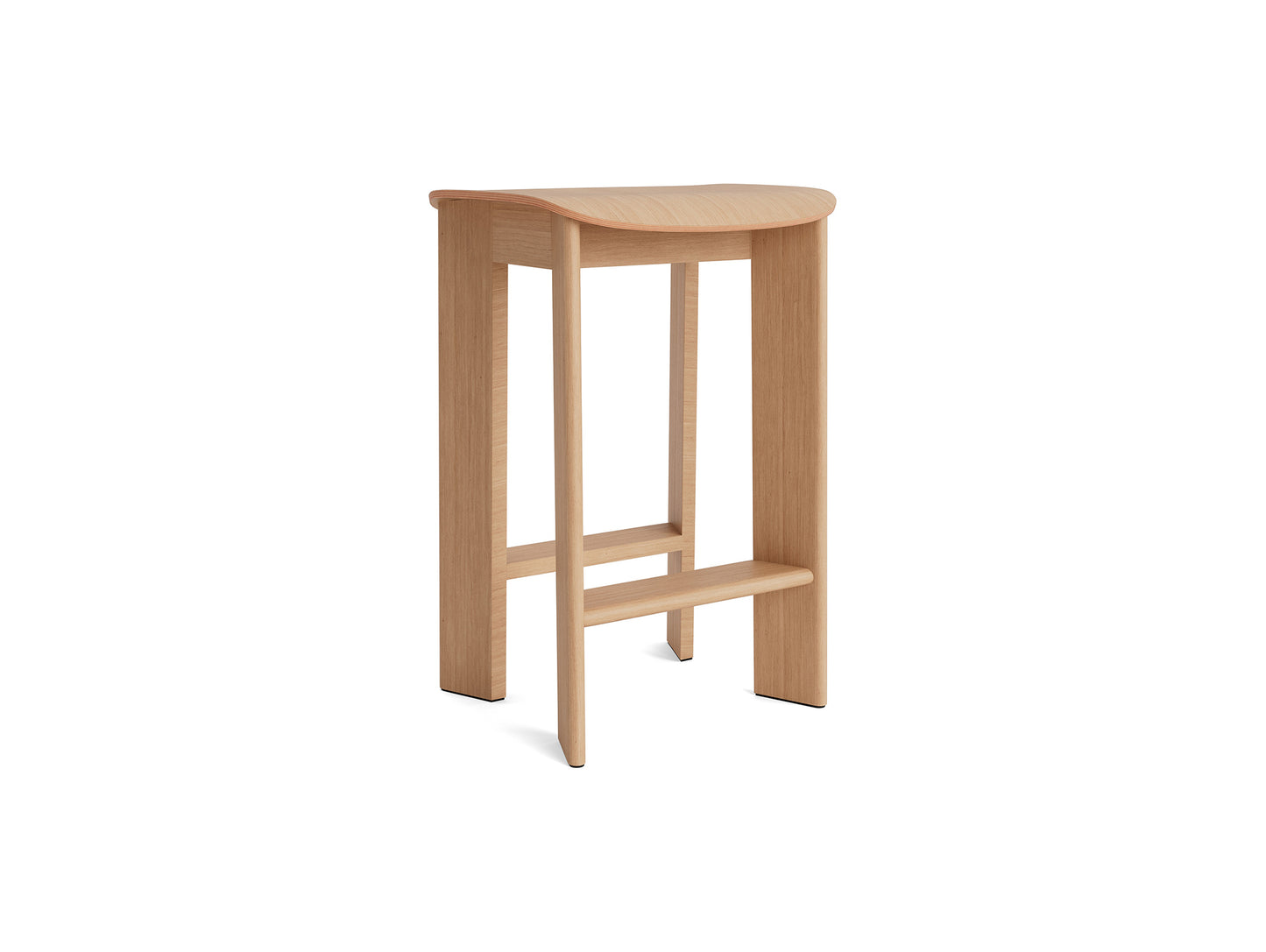 Chisel 30 Bar Stool Low by HAY - Lacquered Oak