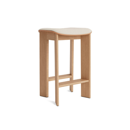 Chisel 30 Bar Stool Seat Upholstery by HAY - Low / Lacquered Oak / Hallingdal 65 200