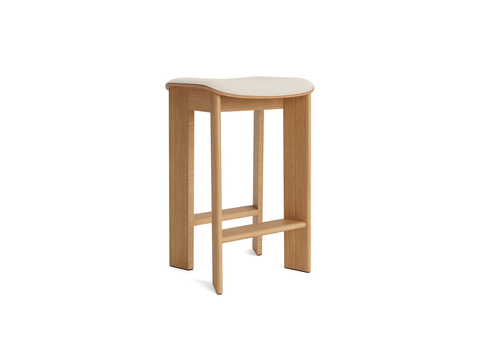 Chisel 30 Bar Stool Seat Upholstery by HAY - Low / Oiled Oak / Hallingdal 65 200