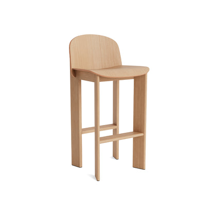 Chisel 35 Bar Stool by HAY - High / Lacquered Oak