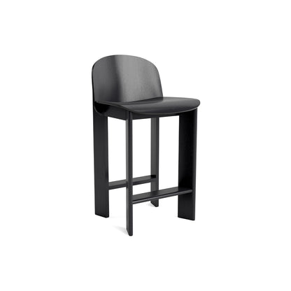Chisel 35 Bar Stool by HAY - Low / Black Lacquered Oak