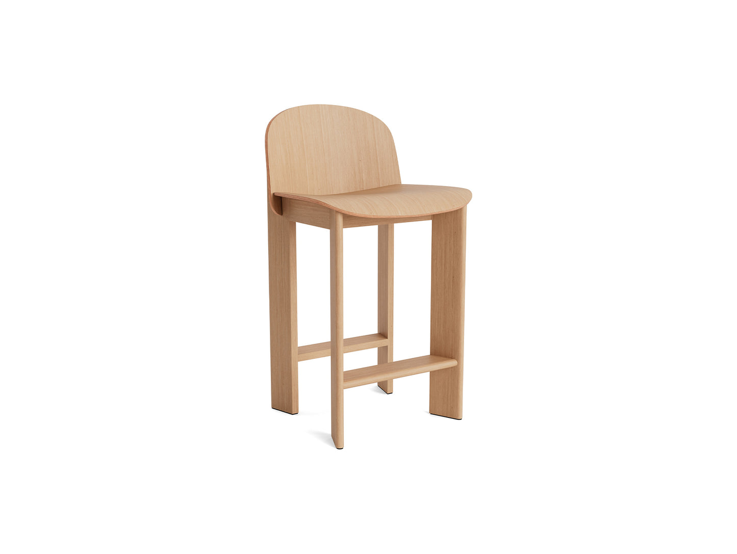Chisel 35 Bar Stool by HAY - Low / Lacquered Oak