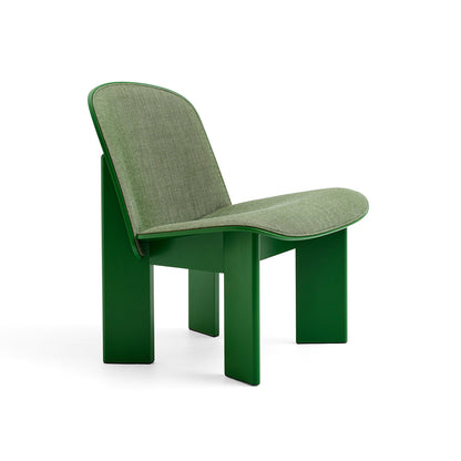 Chisel Lounge Chair (Front Upholstery) by HAY - Lush Green Lacquered Beech / Canvas 2 926