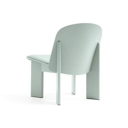 Chisel Lounge Chair (Front Upholstery) by HAY - Eucalyptus Lacquered Beech / Metaphor 023 Sylvan