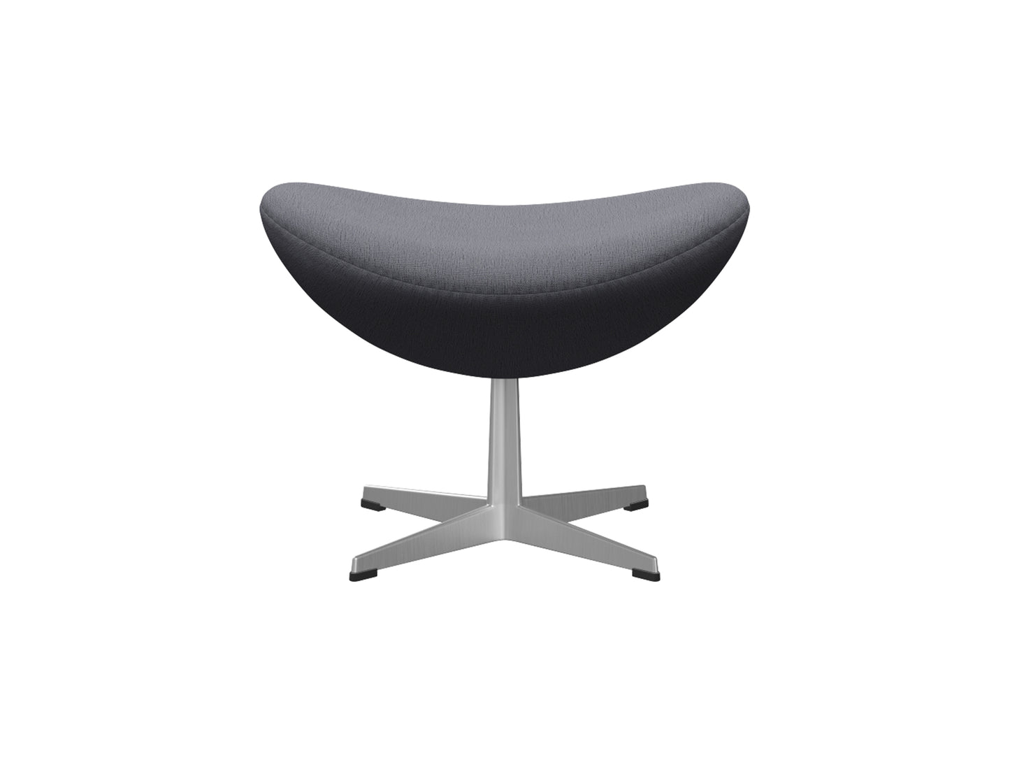 Egg Footstool by Fritz Hansen - Brushed Aluminium / Christianshavn 1171