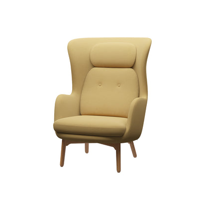 Ro Lounge Chair - Single Upholstery by Fritz Hansen - JH2 / Christianshavn Yellow 1110