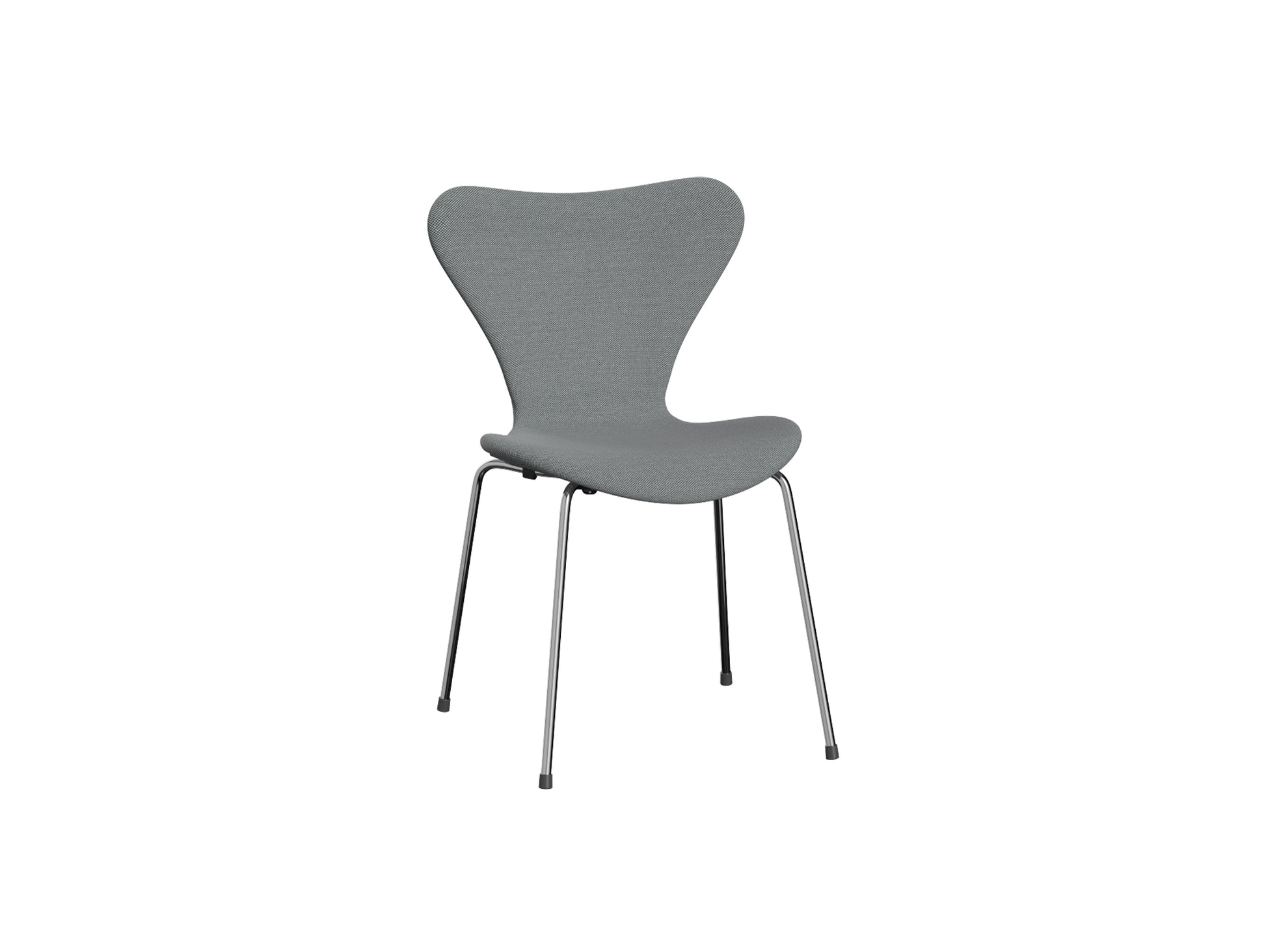 Series 7™ 3107 Dining Chair (Fully Upholstered) by Fritz Hansen - Chromed Steel / Steelcut Trio 3 133