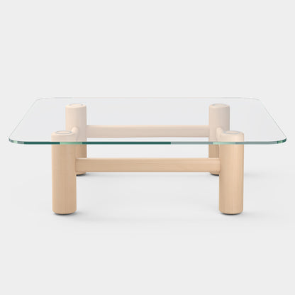 Boundary Table by Massproductions - Square (120 x 120 cm) / Natural Beech