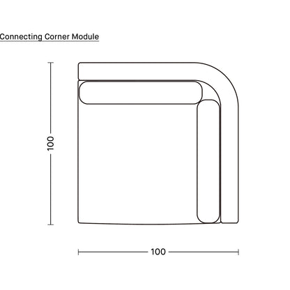 Dase Modular Sofa - Individual Modules by Ferm Living - Connecting Corner Module