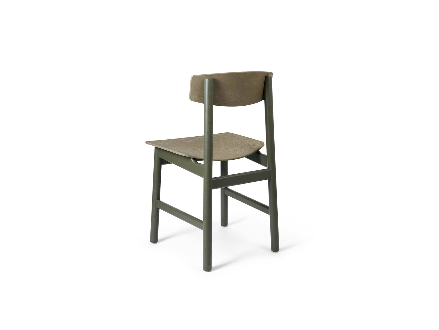 Conscious Chair 3162 by Mater - Green Stained Oak / Coffee Waste Green