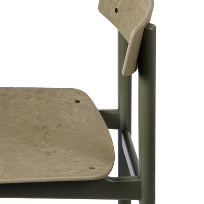 Conscious Chair 3162 by Mater - Green Stained Oak / Coffee Waste Green