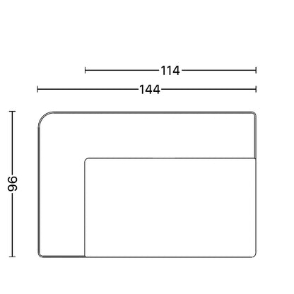 Eave Modular Sofa 96 - Individual Modules by Audo Copenhagen / Corner Module 144 / Left Armrest (Sitting Right)