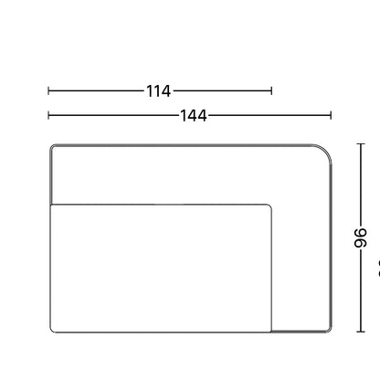 Eave Modular Sofa 96 - Individual Modules by Audo Copenhagen / Corner Module 144 / Right Armrest (Sitting Left)