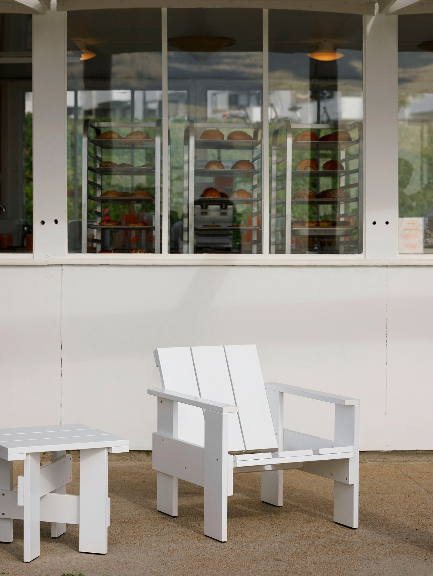 Crate Low Table by HAY - White Lacquered Pinewood