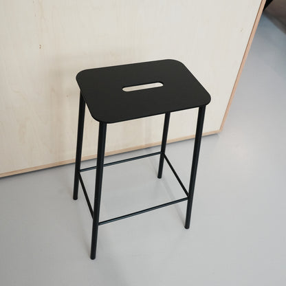 Adam Stool Mono / 65cm Seat Height / Black Steel / Factory 2nd