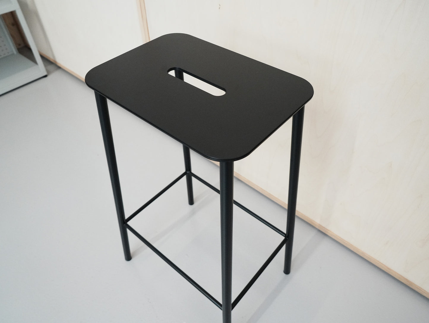 Adam Stool Mono / 65cm Seat Height / Black Steel / Factory 2nd