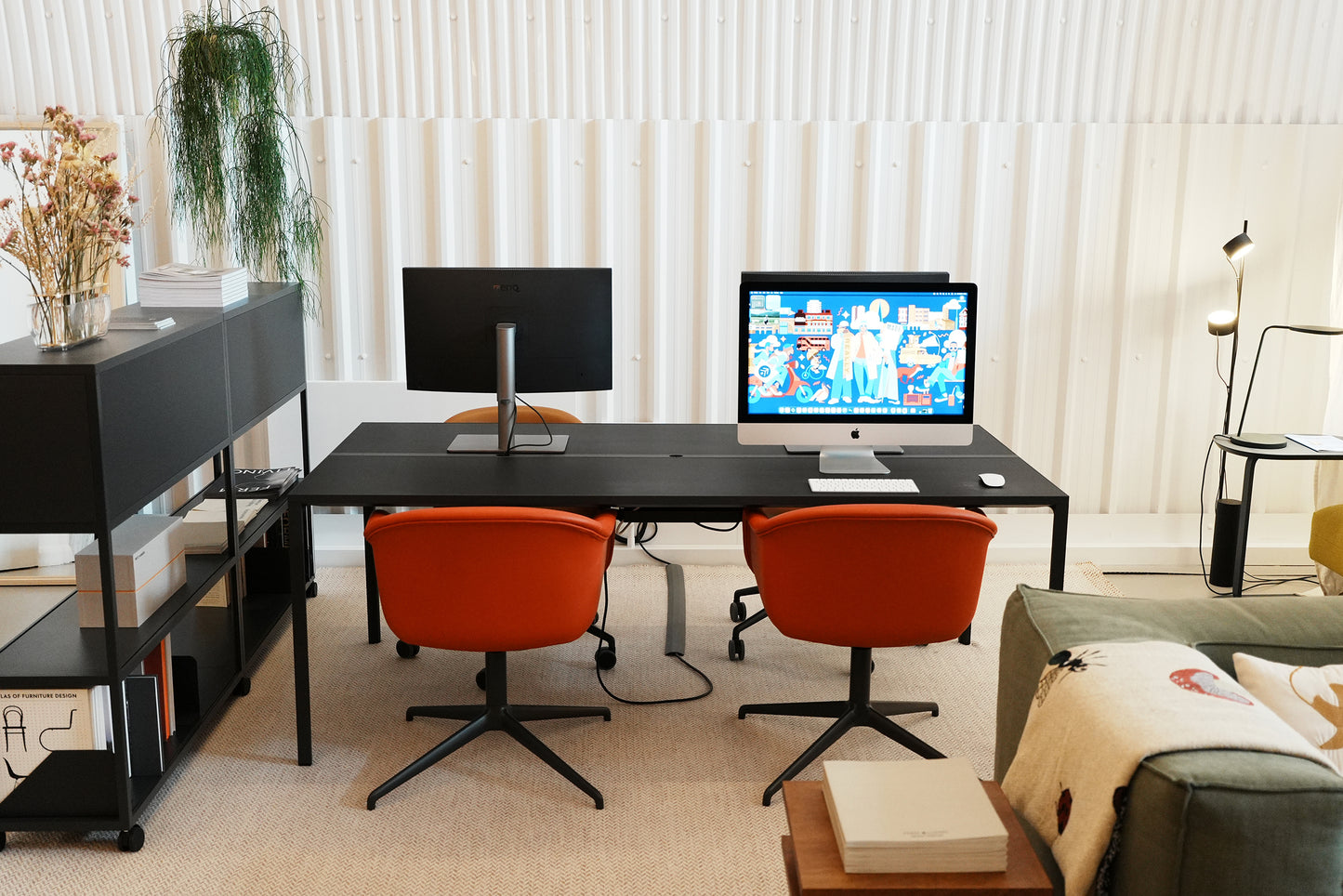 HAY New Order Workspace Table (200 x 100 cm) with Cable Management / Ex-Display