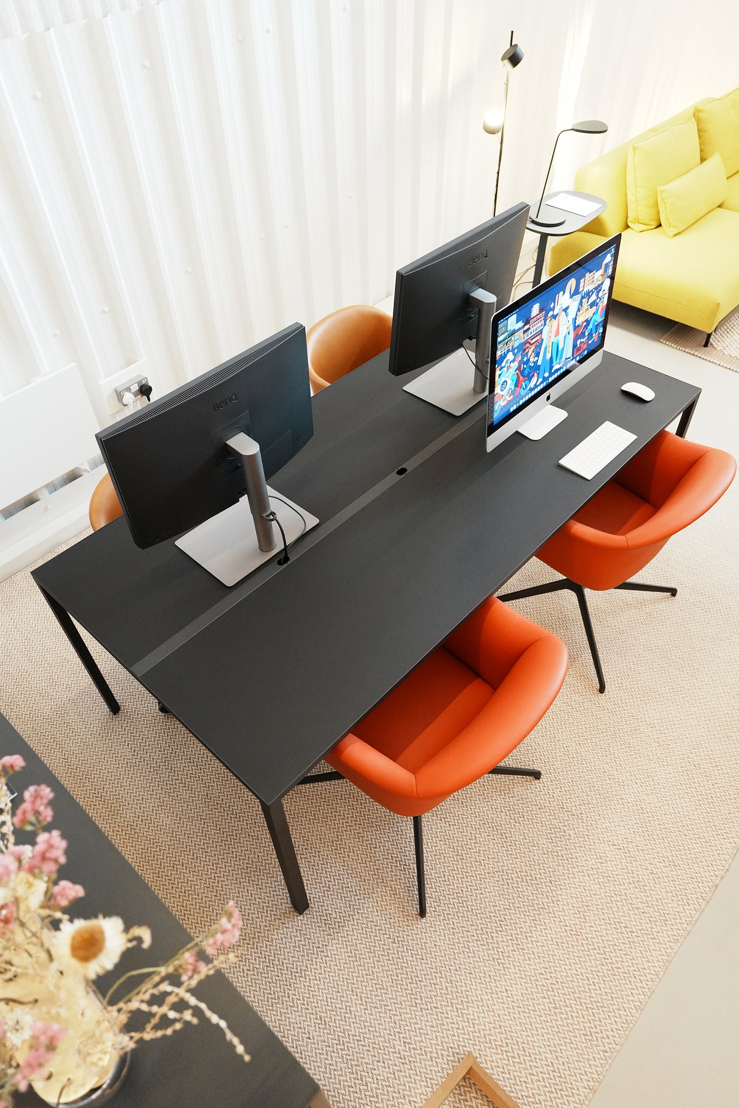 HAY New Order Workspace Table (200 x 100 cm) with Cable Management / Ex-Display