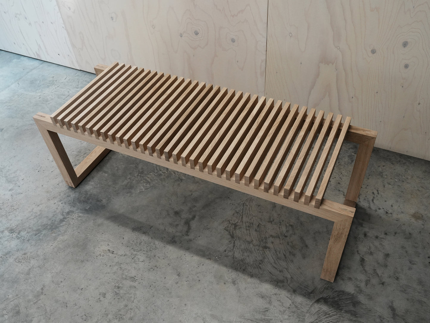 Cutter Bench / Untreated Oak / Open Box by Fritz Hansen