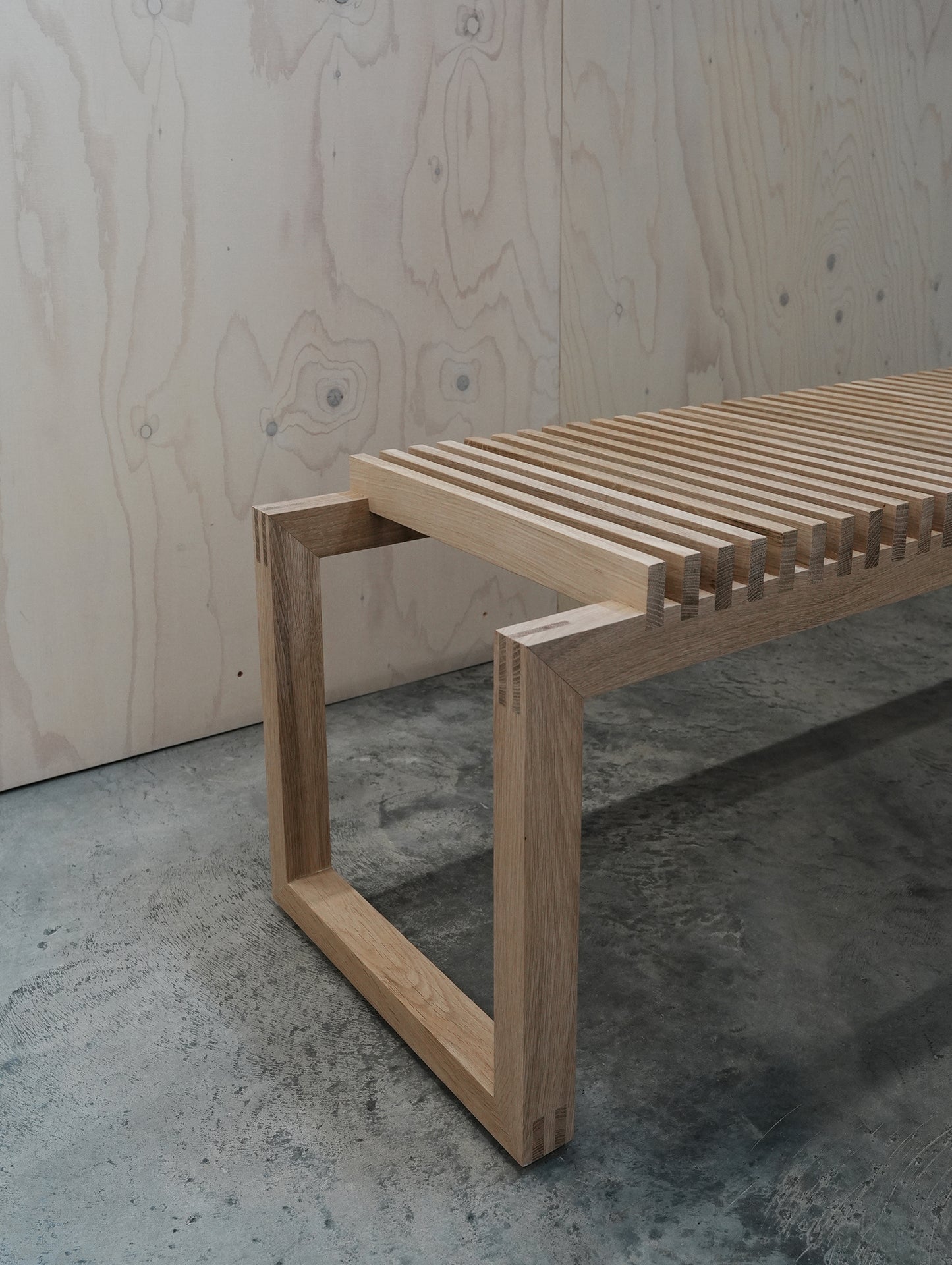 Cutter Bench / Untreated Oak / Open Box by Fritz Hansen