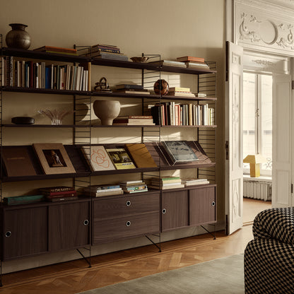 String System Chest with 2 Drawers by String - Dark Oak