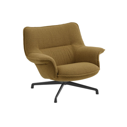 Doze Lounge Chair Low Back - Swivel Base by Muuto / Hearth 008 / Grey Base