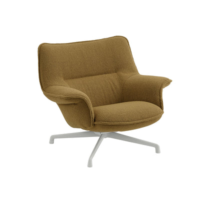 Doze Lounge Chair Low Back - Swivel Base by Muuto / Hearth 008 / Grey Base