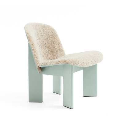 Chisel Lounge Chair (Front Upholstery) by HAY - Eucalyptus Lacquered Beech / Mohawi Sheepskin 21