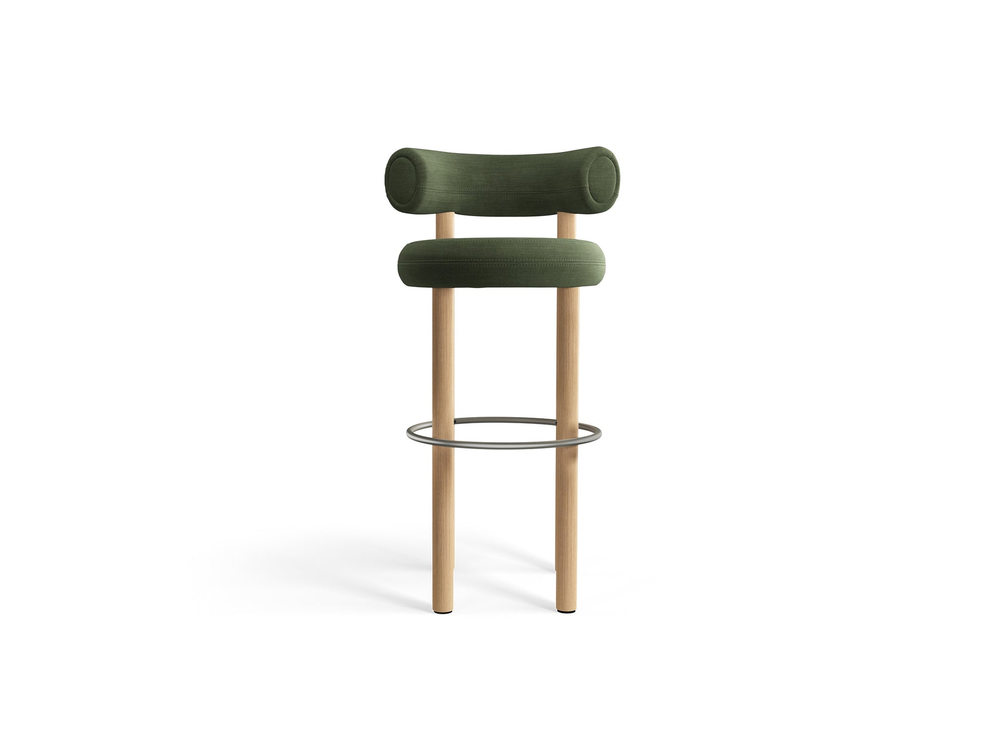 Fat Bar Stool by Tom Dixon - Lacquered Oak / Linara 100 
