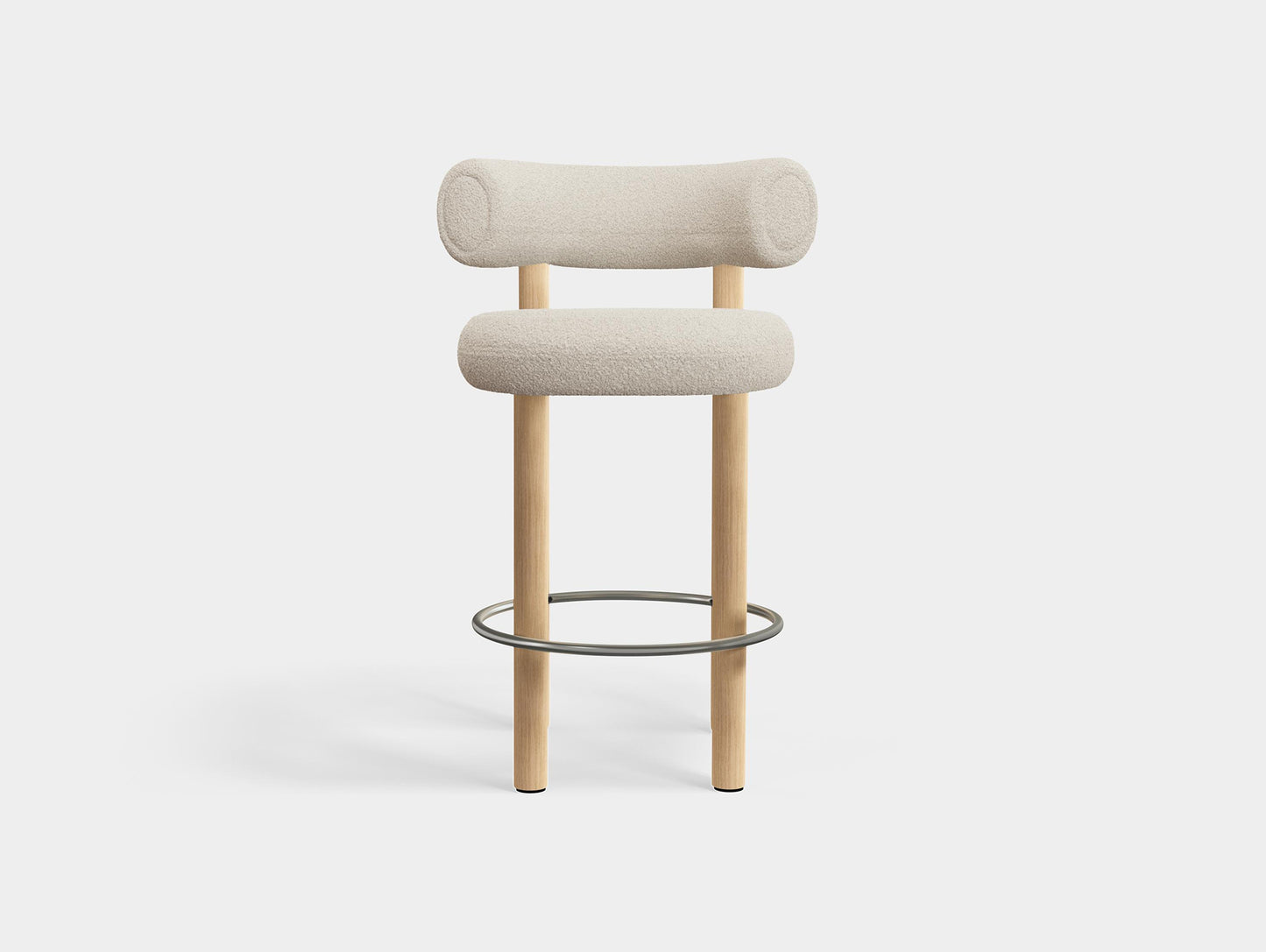 Fat Counter Stool by Tom Dixon - Lacquered Oak / Elle 200