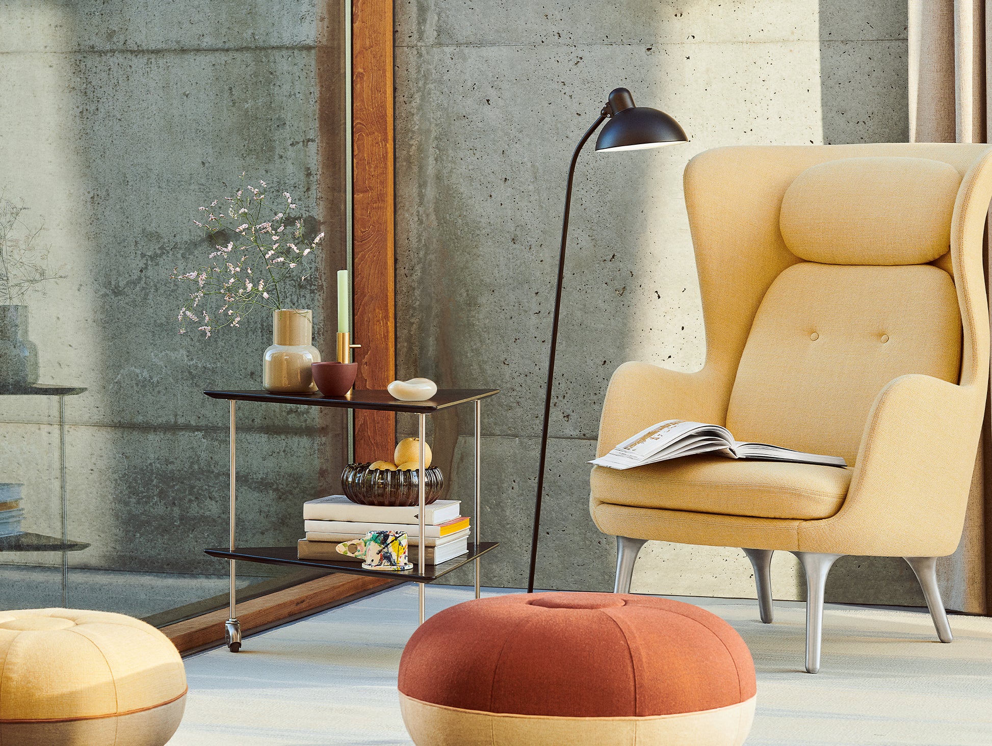 AJ Trolley by Fritz Hansen - Black Coloured Ash Veneer