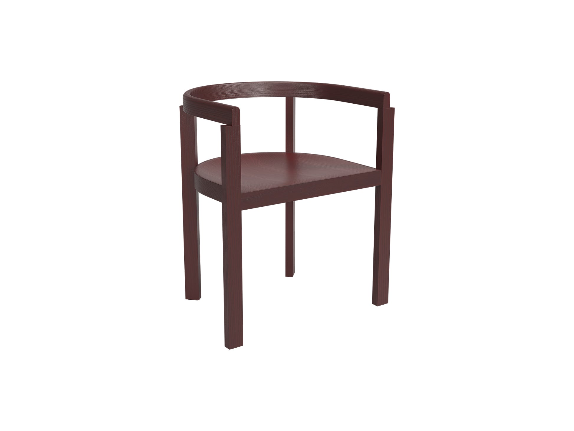 After Chair by Fritz Hansen - Burgundy Coloured Ash
