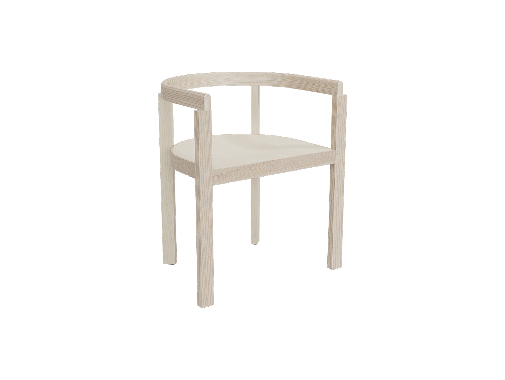 After Chair by Fritz Hansen - White Pigmented Oiled Ash
