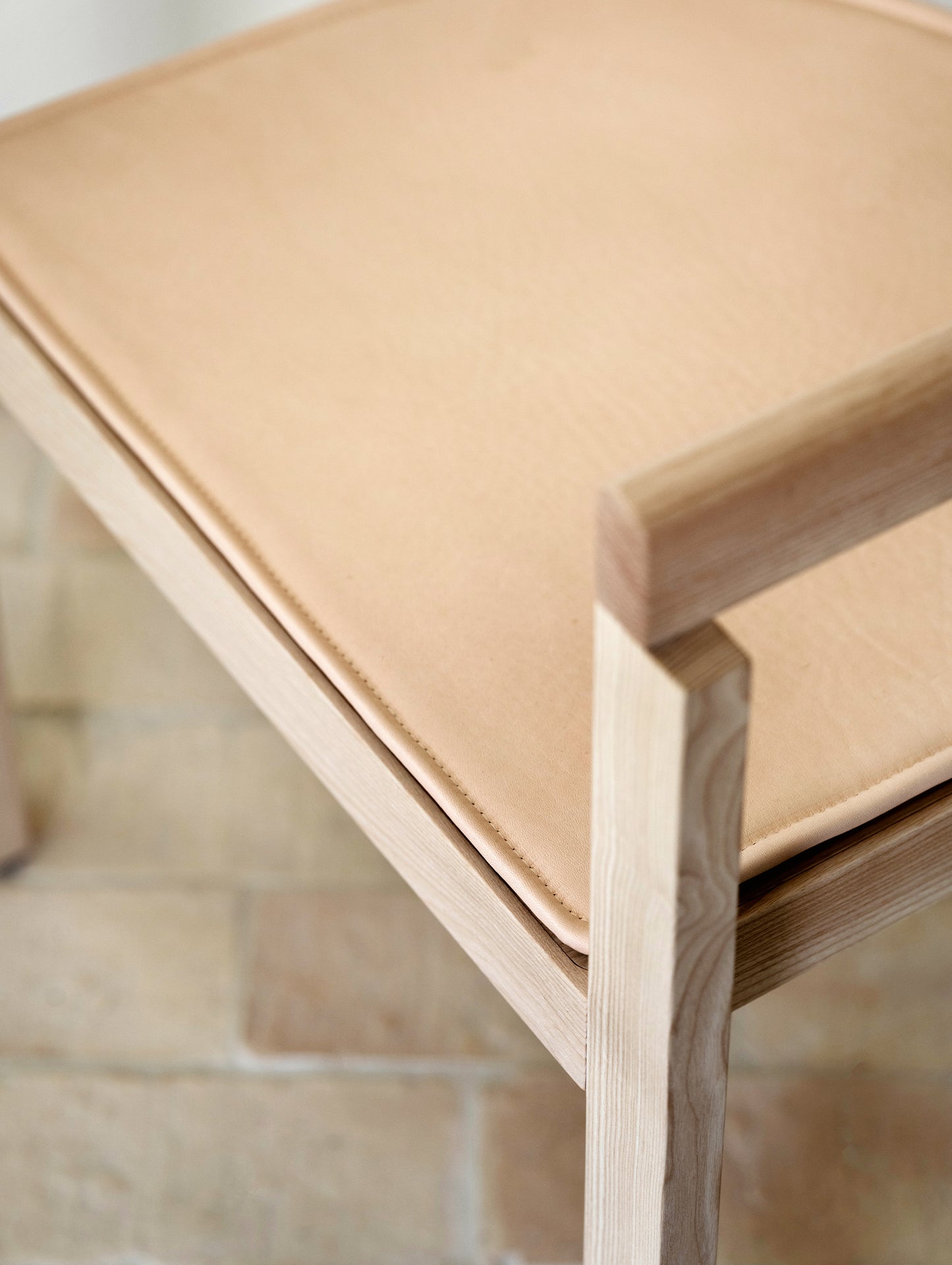 After Chair Seat Cushion by Fritz Hansen - Natural Leather