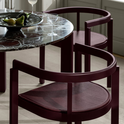 After Chair Seat Cushion by Fritz Hansen - Blackberry Spectrum Leather