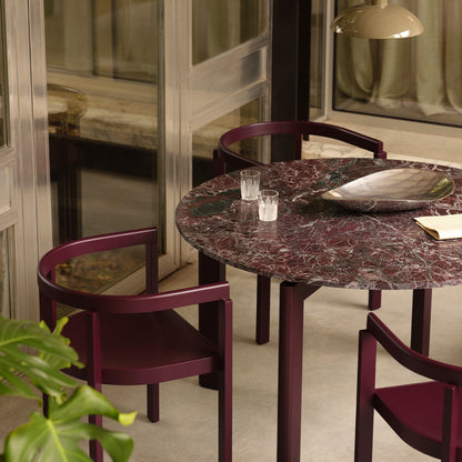 After Chair by Fritz Hansen - Burgundy Coloured Ash